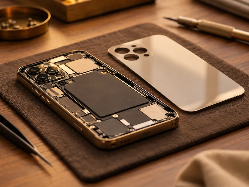 Telefon arka kapağı ve yan tuşlarının yakın görünümü